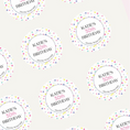 Load image into Gallery viewer, One sheet of birthday gloss personalised stickers

