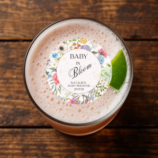Baby in bloom cocktail toppers