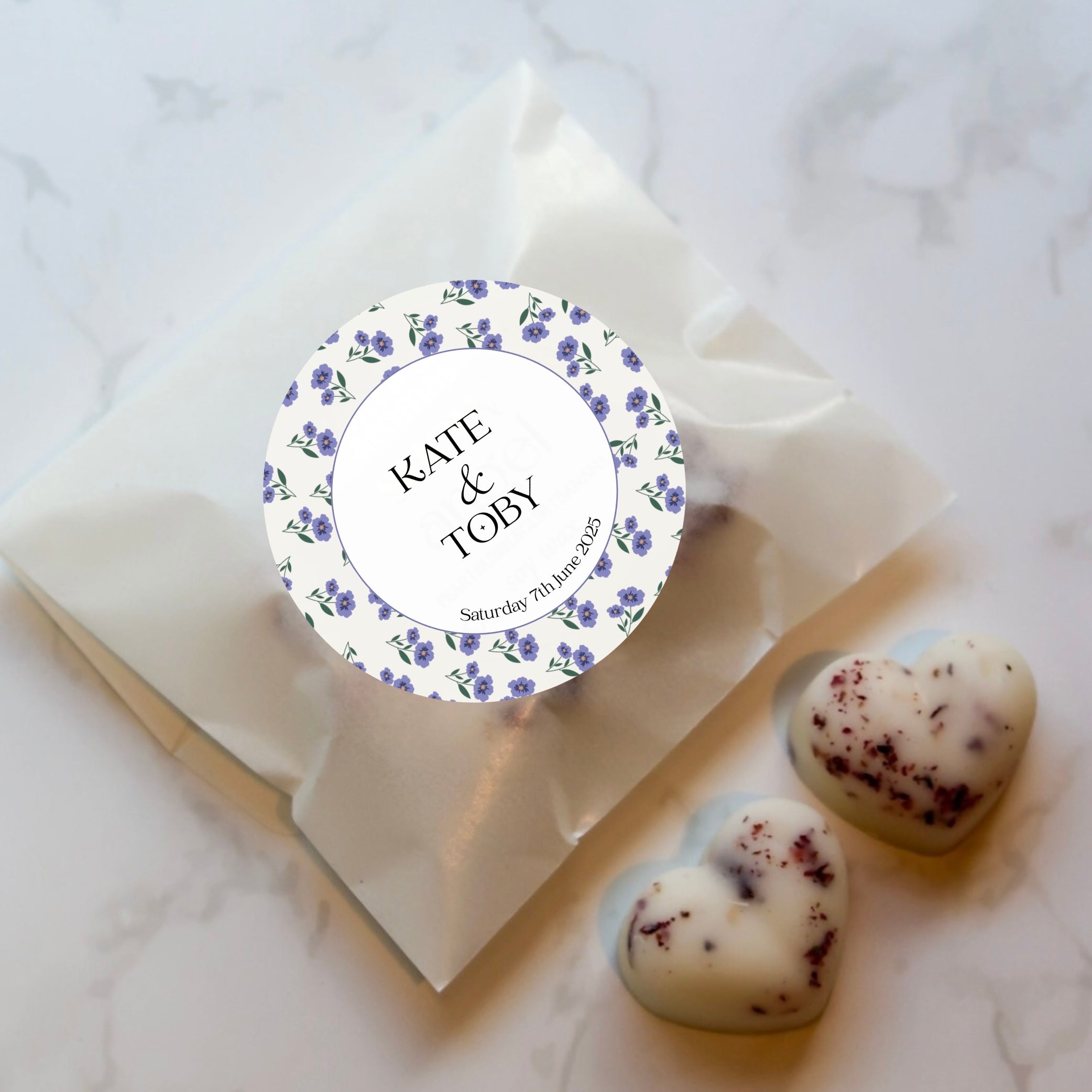 Lilac Bloom’ Personalised Wedding Soy Wax Melts