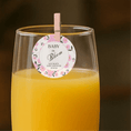 Load image into Gallery viewer, ‘ Baby In Bloom’ Baby Shower- Edible Drink Toppers-Pink Bloom
