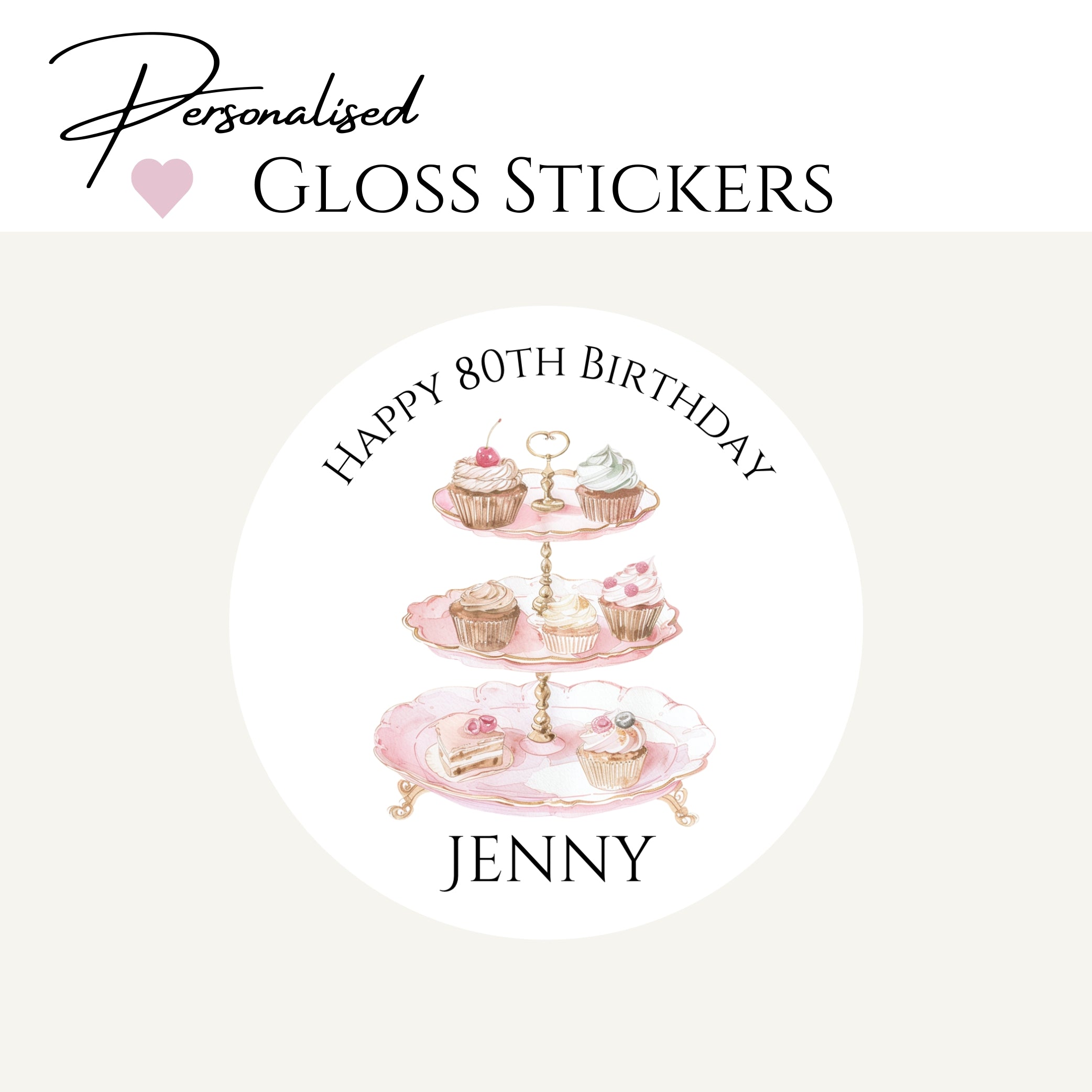 ‘Time For Tea’ Transparent Boxes & Stickers- Pack of 10