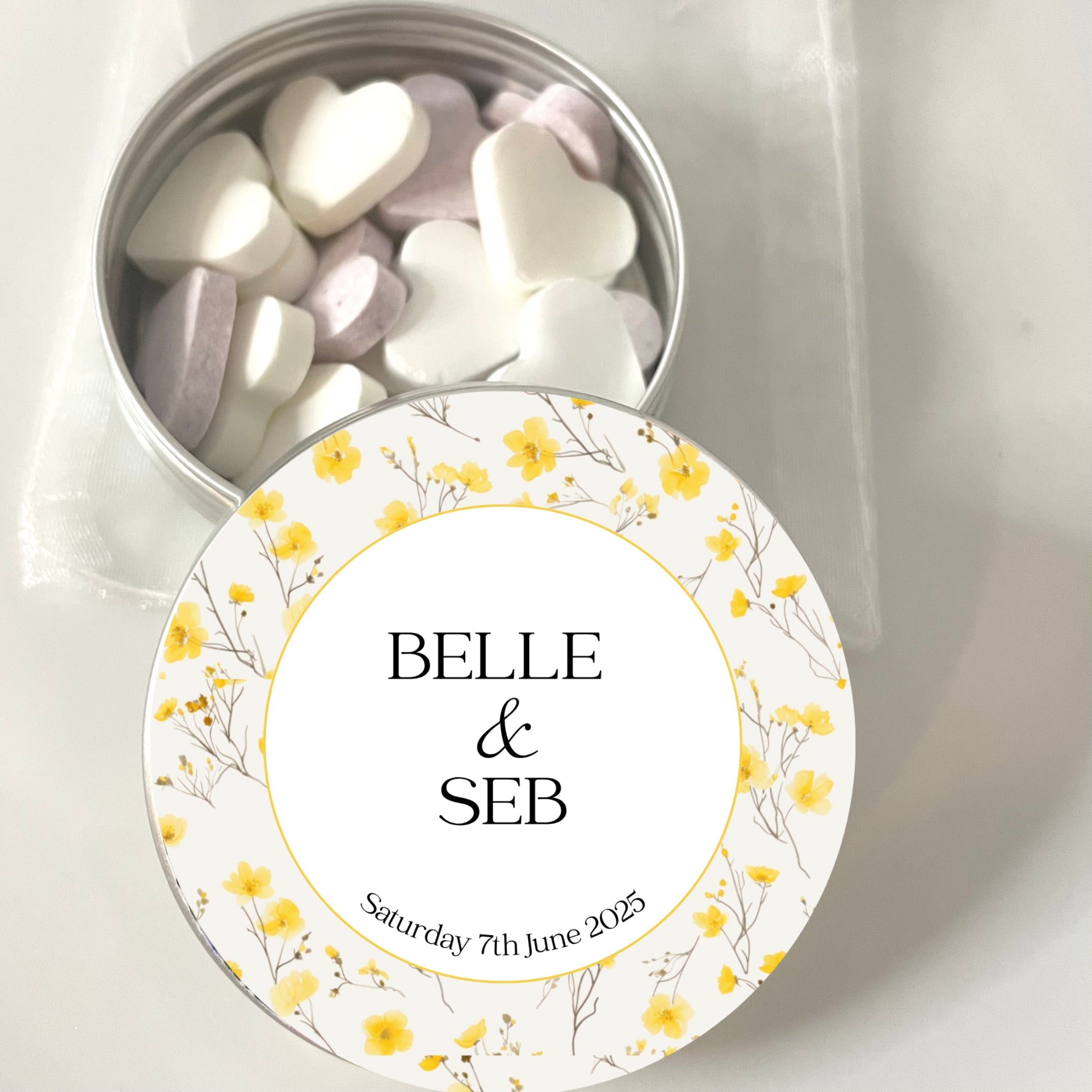 ‘Sunshine Blooms’ Personalised Sweet Tins