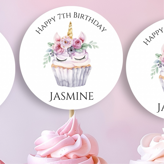 Unicorn Cupcake Toppers
