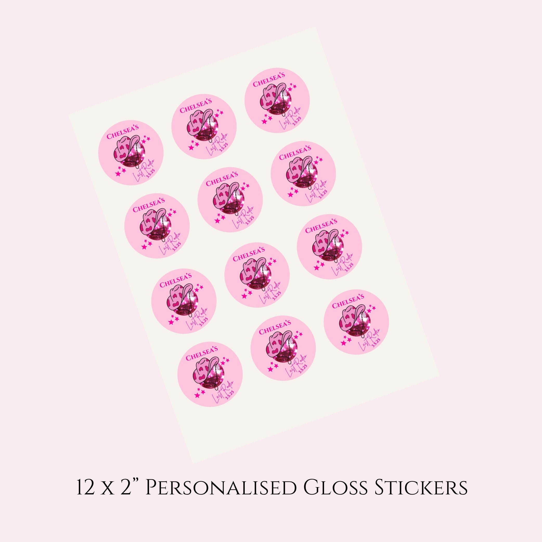 ‘Last Rodeo’ Round Gloss Sticker Labels