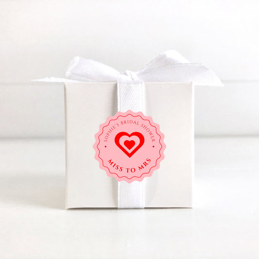 Miss To Mrs Bright Round Gloss Sticker Labels