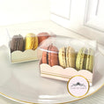 Load image into Gallery viewer, Transparent Macaron Box With Pink Insert - Pack of 10
