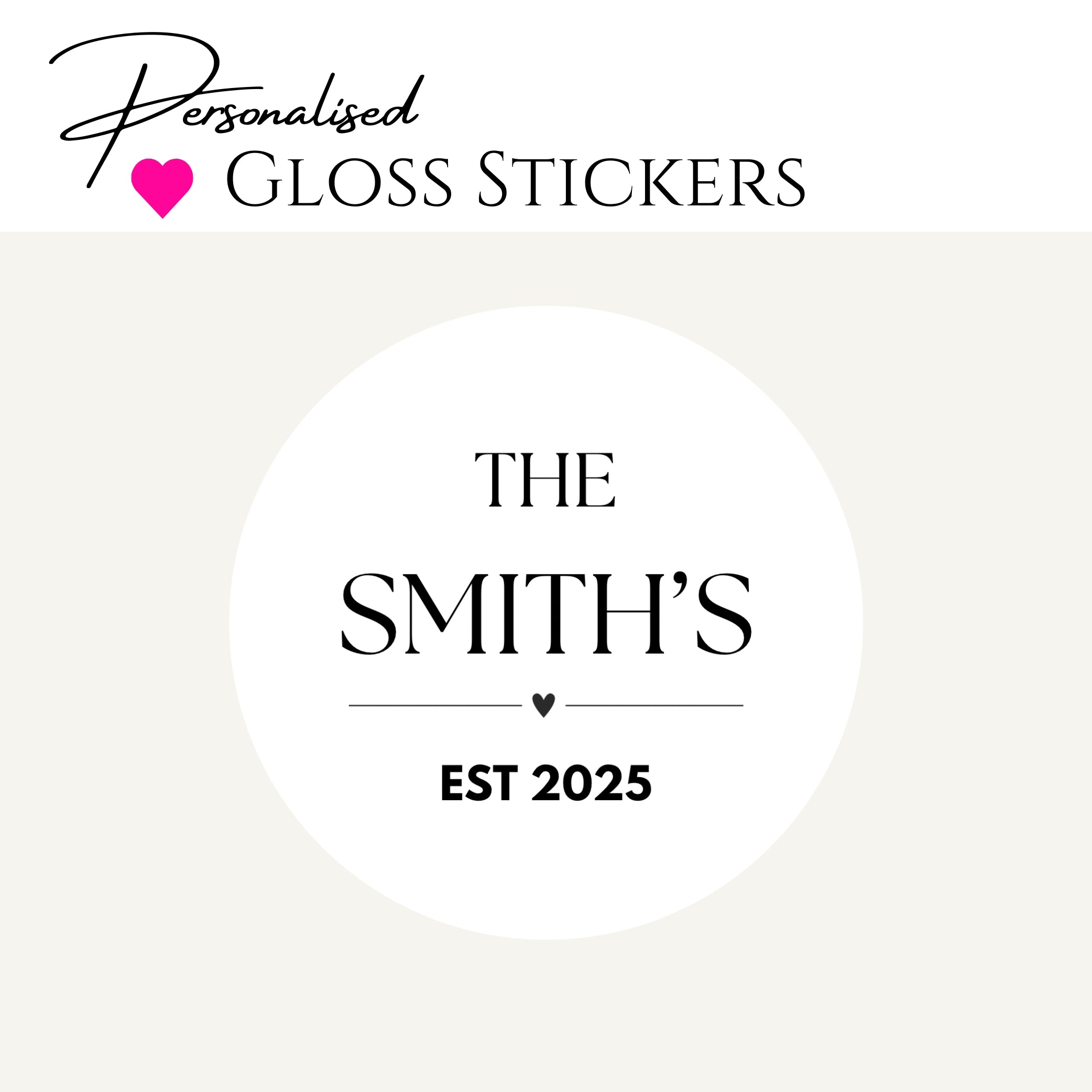 ‘Est ’ Wedding Transparent Boxes with Personalised Stickers- Pack of 10